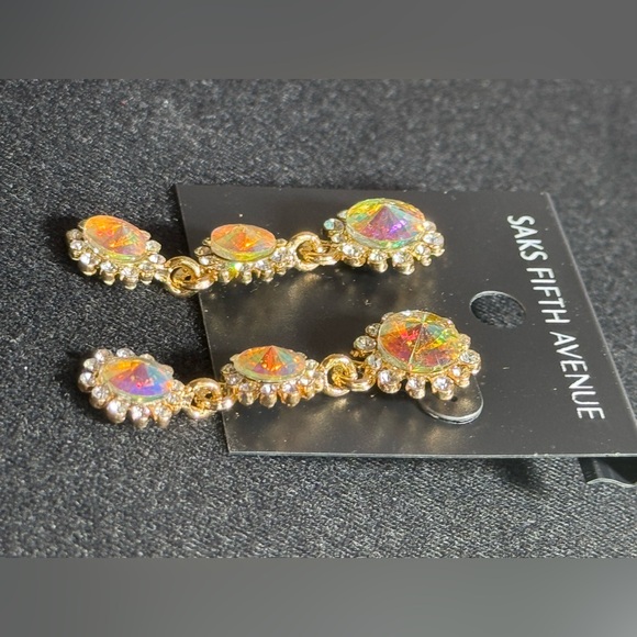 Pink Crystal Dangle Earrings - Saks Fifth Avenue - Picture 13 of 16